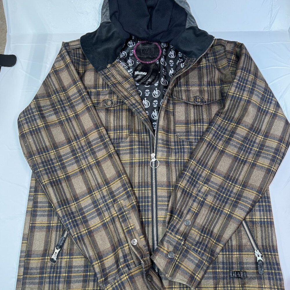 7117 Premium Outerwear Nima Jalali Plaid Waterproof Jacket | Skull Lining Mens L